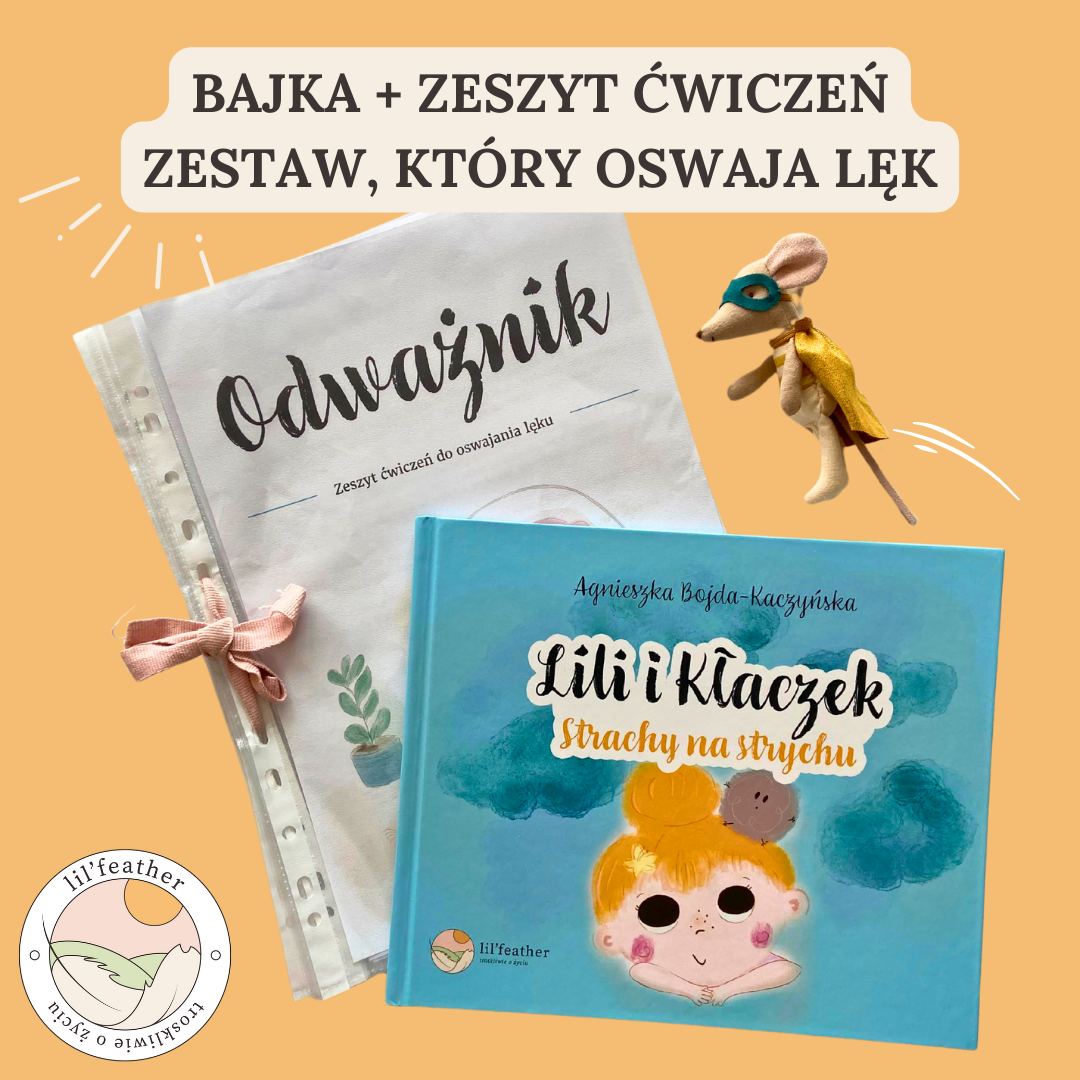 Zestaw Odwaga: bajka Strachy na strychu i zeszyt ćwiczeń Odważnik